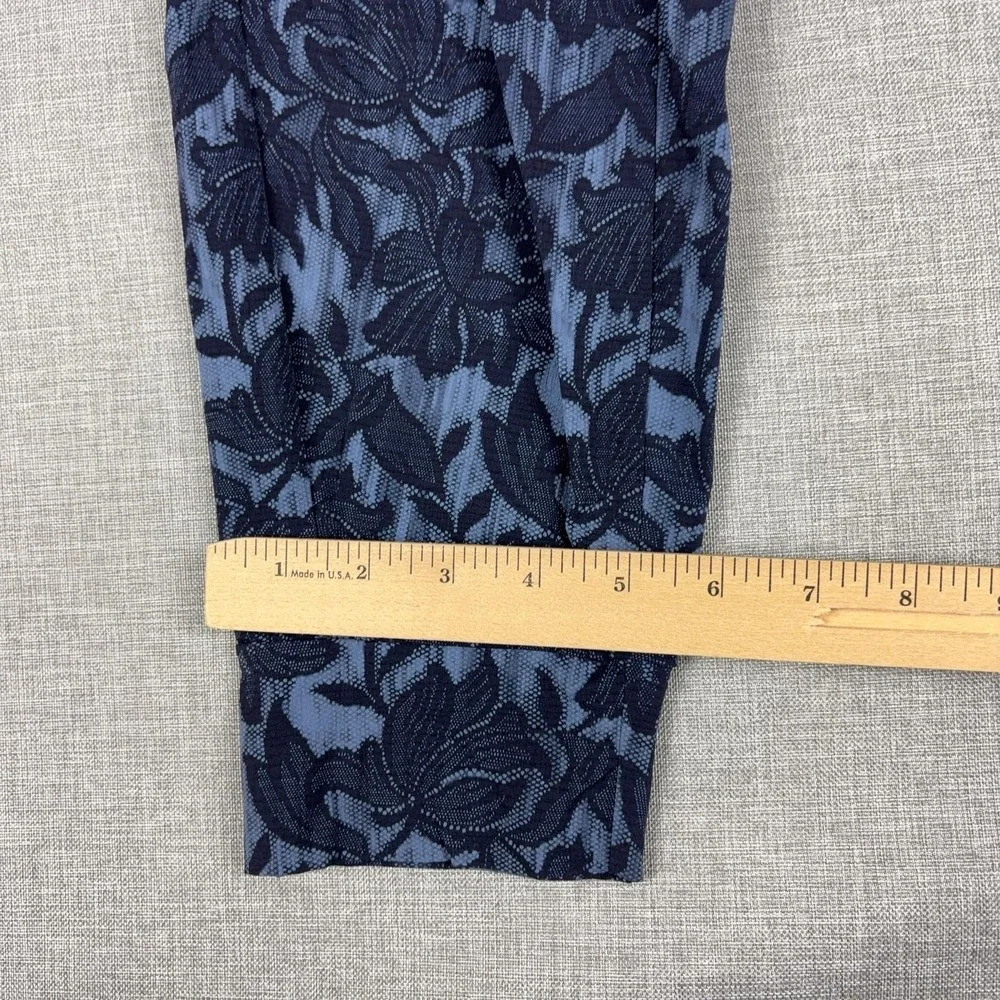 Athleta Trekkie North Jogger Pants Womens Size 6 Blue Floral Hiking Travel Nylon